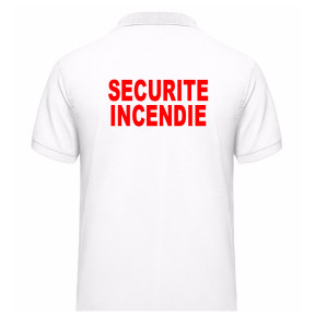 Polo SECURITE INCENDIE Blanc - Vetsecurite
