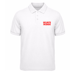 Polo SECURITE INCENDIE Blanc - Vetsecurite