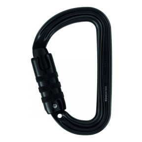 Mousqueton asymétrique ultra-léger Sm'D à verrouillage Triact-Lock® - Noir - Petzl 