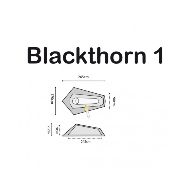 Tente Blackthorn monoplace Vert Forêt