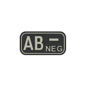 Bloedgroep AB- patch Zwart - JTG