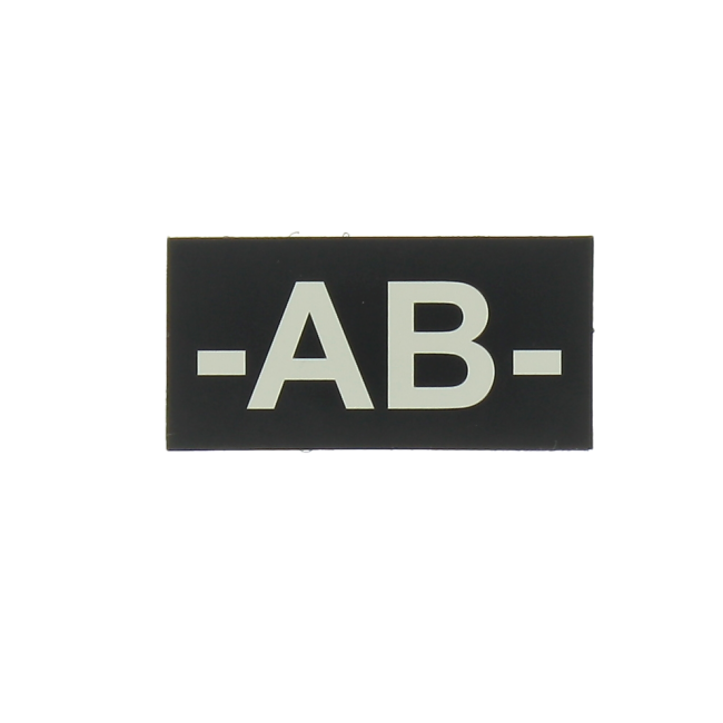 Patch de groupe sanguin Infrarouge AB- Noir - Defcon 5
