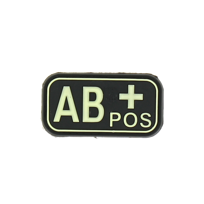 Bloedgroep patch AB+ Fotoluminescent - JTG