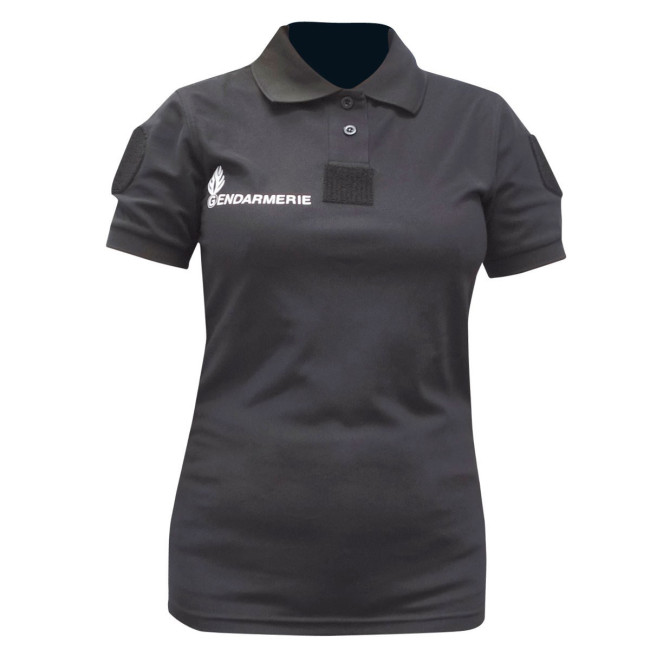 Polo Femme GD Cooldry + Velcros Noir - Patrol