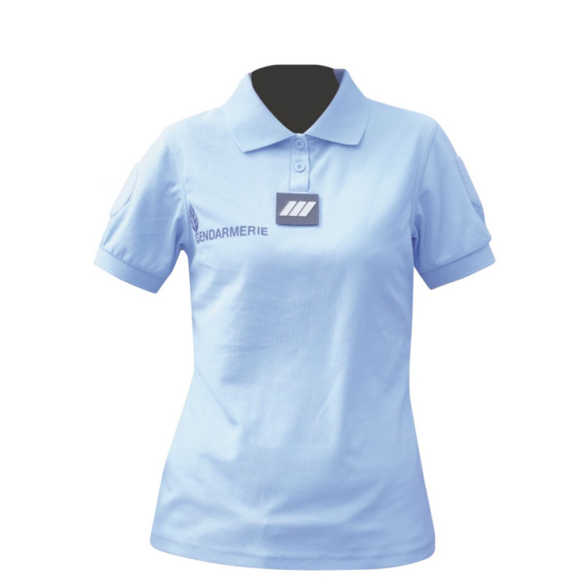 Atmungsaktives Damen-Poloshirt Gendarmerie Blau + Klettverschlüsse - Patrol