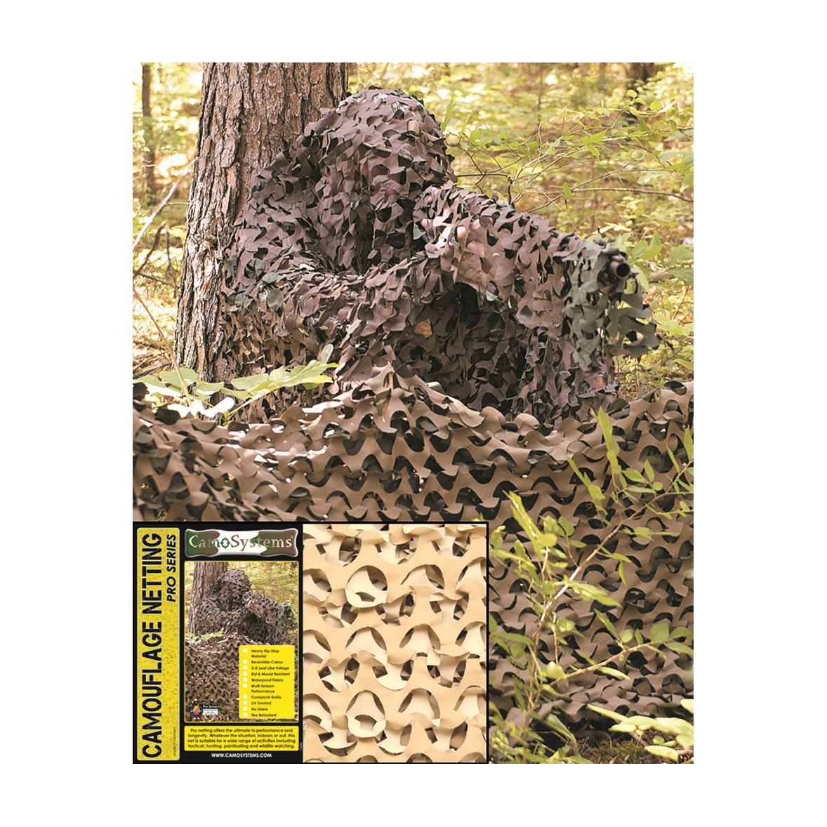 Pro camouflage net sand color 7.9ft x 19.7ft on vetsecurite.com