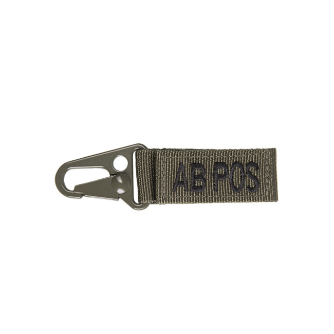 Porte clé tactique groupe sanguin AB+ Vert OD - Miltec