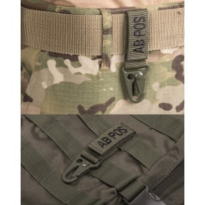 Porte clé tactique groupe sanguin AB+ Vert OD - Miltec