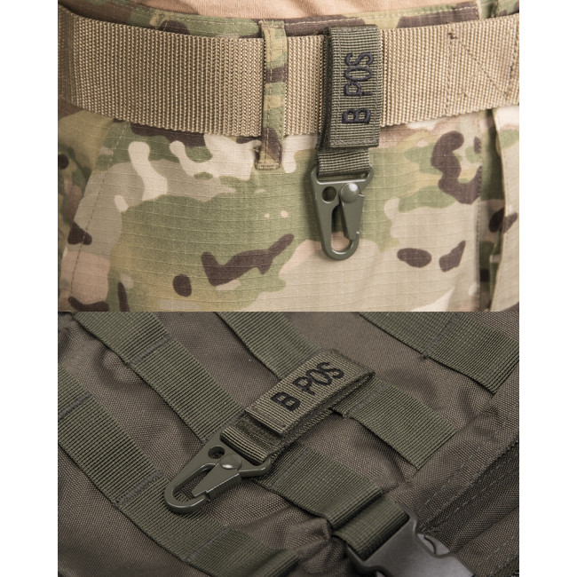 Porte clé tactique groupe sanguin B+ Vert OD - Miltec