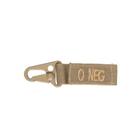 Porte clé tactique groupe sanguin O- Coyote - Miltec