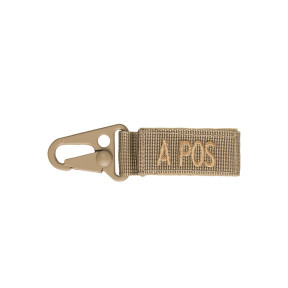 Porte clé tactique groupe sanguin A+ Coyote - Miltec