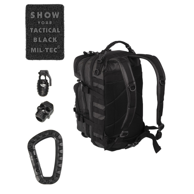 Rugzak US ASS. PACK Tactical Black 20L Zwart - Miltec