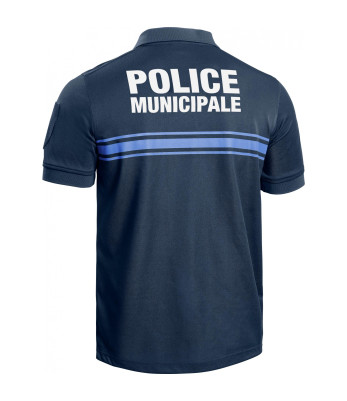 Polo Police respirant Police Municipale PM One Bleu manches courtes - TOE