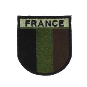 Écusson FRANCE basse visi. contour Noir - Patrol
