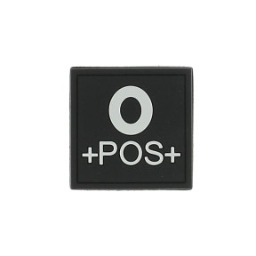 Patch de groupe sanguin O+ Noir - Helikon