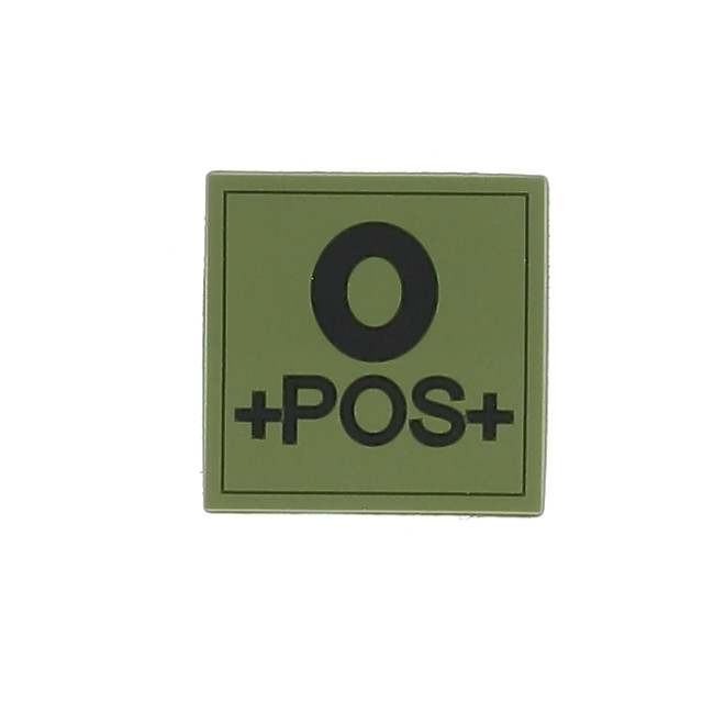 Siliconen patch O+ groen Leger - Patrol