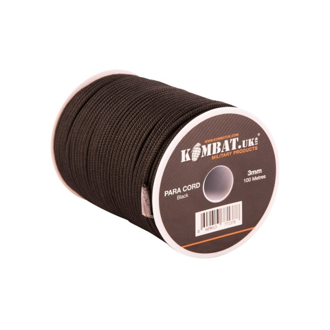 Rouleau de corde 100m Noir - Kombat Tactical Rouleau de corde 100m Noir - Kombat Tactical