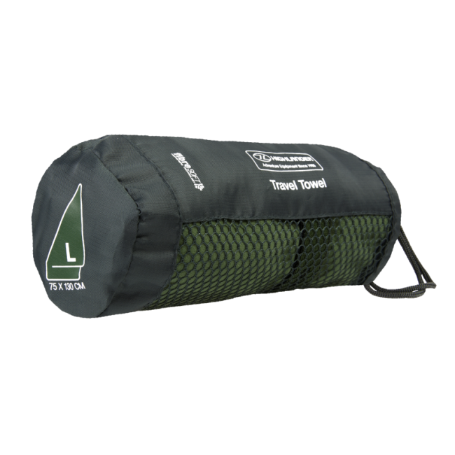 Microfiber handdoek 60 x 120 cm Groen OD - Highlander