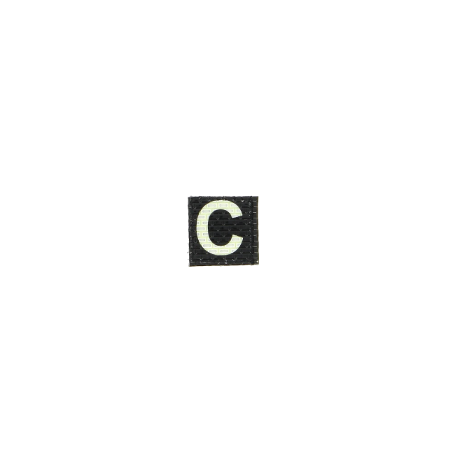 Patch velcro photoluminescent lettre C