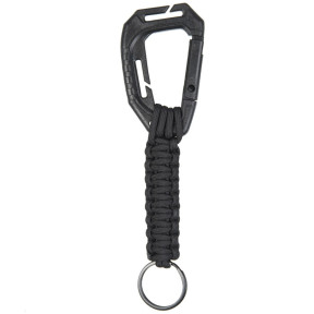 Paracord-Schlüsselanhänger mit schwarzem Molle-Karabiner - Miltec