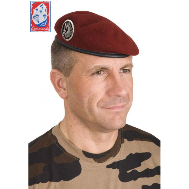 Béret commando troupes aéroportées amarante - TOE Concept Béret commando troupes aéroportées amarante - TOE Concept