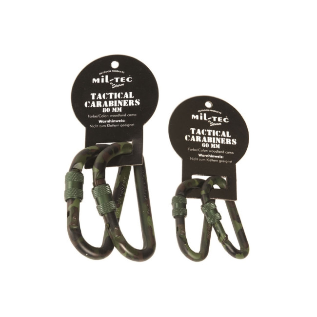 2 tactical karabijnhaken 60 mm camo - Tactical