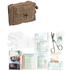 Kit de premier secours Leina Pro. de 25 pièces coyote - Miltec