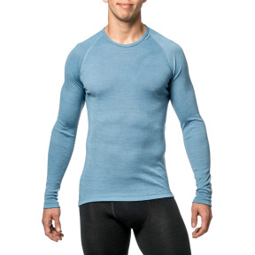 Tee-shirt manches longues Crewneck lite bleu - Woolpower