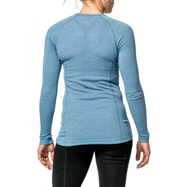 Lange mouwen T-shirt Crewneck lite blauw - Woolpower