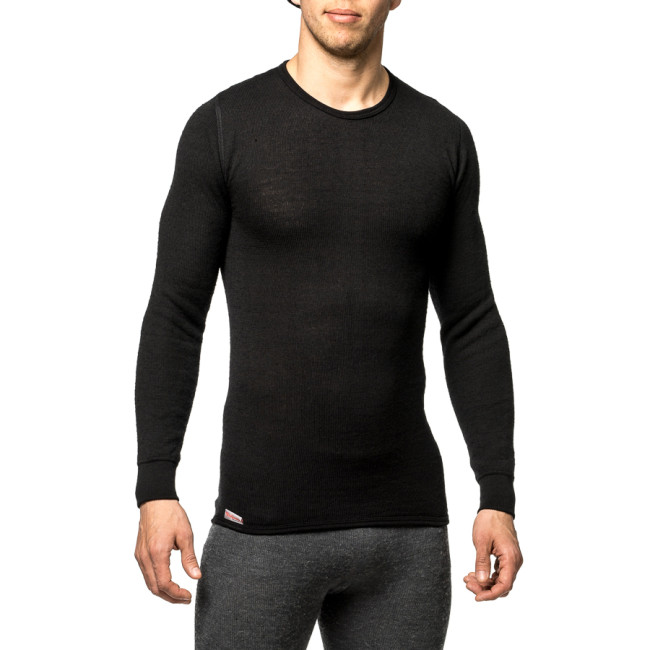 Langarm-T-Shirt Crewneck 200 schwarz - Woolpower