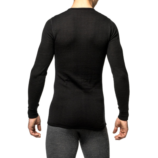 Lange mouwen T-shirt Crewneck 200 zwart - Woolpower