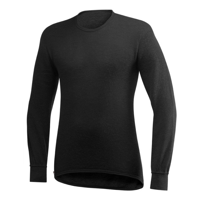 Tee-shirt manches longues Crewneck 200 noir - Woolpower