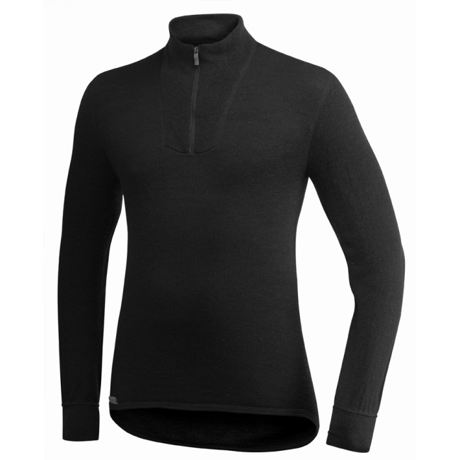Tee-shirt manches longues avec zip Turtleneck 200 noir - Woolpower