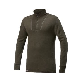 Tee-shirt manches longues avec zip Turtleneck 200 vert - Woolpower