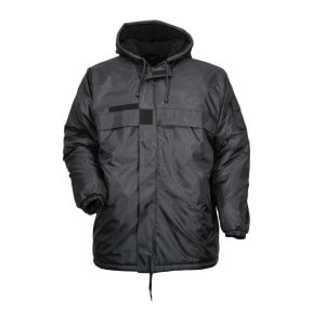 Gevoerde waterdichte windbreaker zwart