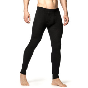 Collant long avec zip Johns 200 noir - Woolpower
