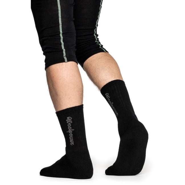 Chaussettes Ullfrotté 400 avec logo noir - Woolpower