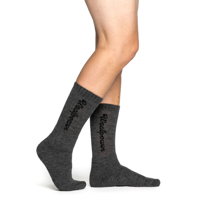 Chaussettes Ullfrotté 400 avec logo gris - Woolpower