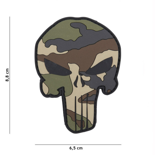 3D Patch Punisher Franse Camo in PVC - 101 Inc