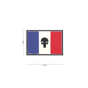 Naszywka 3D Punisher francuska flaga z PVC - 101 Inc