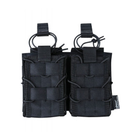 Podwójny uchwyt na magazynek delta czarny - Kombat Tactical