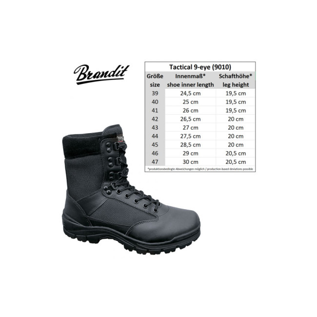 Rangers tactical Boot 9 trous noir - Brandit