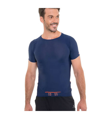 Tee-shirt manches courtes bleu marine - Percko
