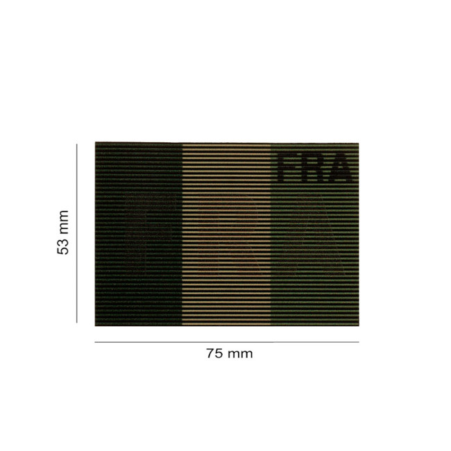Patch France + drapeau haute visibilité brodé - A10