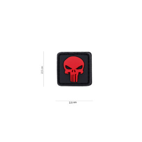 Patch noir avec The Punisher rouge en PVC - 101 Inc
