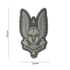 Naszywka 3D Spartan szara z PVC - 101 Inc