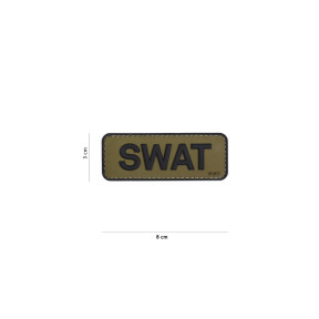 Patch 3D en PVC "SWAT" vert/noir - 101 Inc