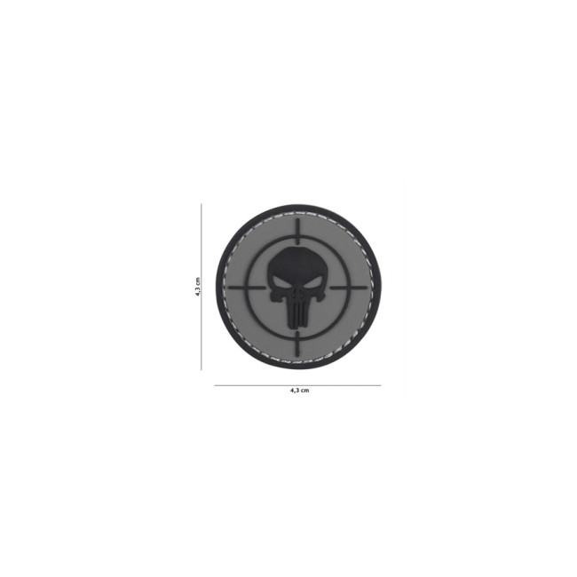 3D patch doelwit met The Punisher grijs - 101 Inc