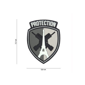 Wapenschild bescherming patch in grijs PVC - 101 Inc