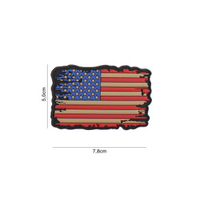 3D-Patch Vintage USA-Flagge aus PVC - 101 Inc